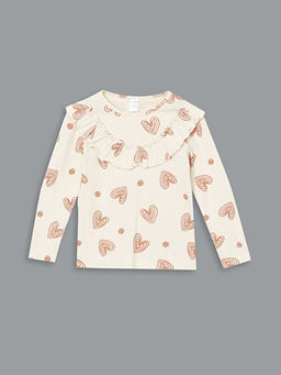 Bisiklet Yaka K?z ?ocuk Bluz ve Tayt 2li