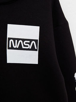 Kap??onlu Nasa Bask?l? Uzun Kollu Erkek ?ocuk Sweatshirt - Waikiki фото 2