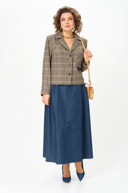 Костюм Aira Style 24-17А Сине-бежевый