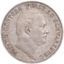 1 союзный талер 1862 года Шварцбург-Рудольфштадт