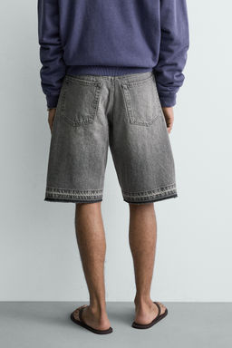 BERMUDA DENIM RELAXED FIT / Gris - Zara фото 3
