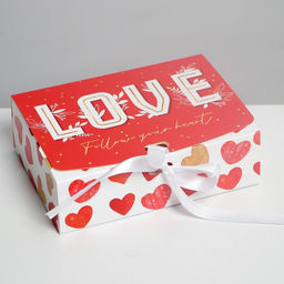 Коробка складная подарочная LOVE, 16.5 12.5 5 см