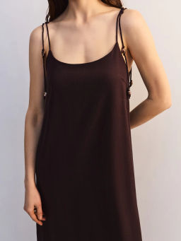 Сарафан изо льна с декоративными бусинами ZR2605012903-27 / Zarina