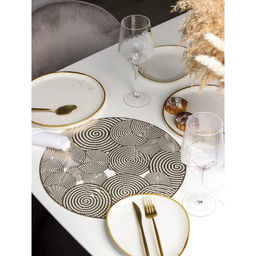 Цена за 12 шт. Салфетка сервировочная на стол Гипноз, d=38 см, цвет золото - Simaland фото 3