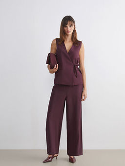 Kruvaze Yaka Kad?n Klasik Yelek