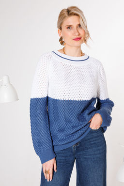 Джемпер KOKOdea 21-027 бело-синий