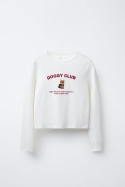 PRINTED RIBBED T-SHIRT