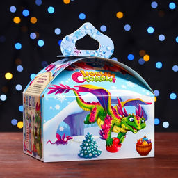 Цена за 5 шт. Подарочная коробка Драконьи радости ,Сундучок 18,5 х 12,5 х 16,5 см