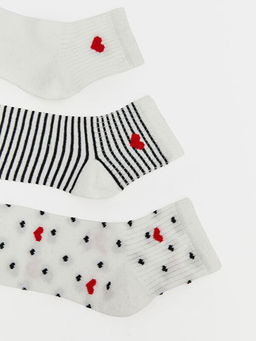 Desenli Kad?n Soket ?orap 3l?