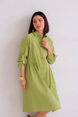 Martichelli Платье хлопковое в цвете лайм