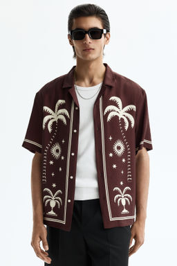 Camisa resort estampada Relaxed Fit - H&m фото 4