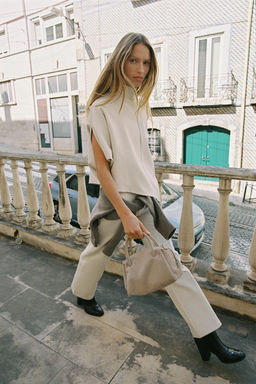 INTERLOCK STRAIGHT-LEG TROUSERS