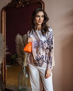 Лонгслив свободного кроя 61.7.7 - Sahar art lab фото 2