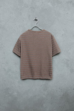 STORIESZ - CAMISETA RAYAS / Marr?n / Crudo - Zara фото 2