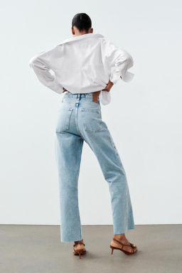 JEANS Z1975 HIGH-WAIST STRAIGHT - Zara фото 11