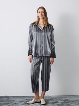 ?izgili Saten Kad?n G?mlek