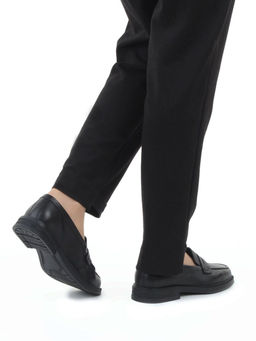 03-DYL144-1 BLACK Лоферы женские (натуральная кожа)