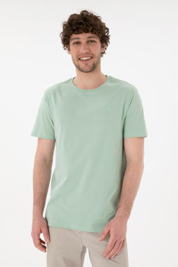 Erkek Regular Fit Bisiklet Yaka Su Ye_ili Basic Ti__rt Sepette S_rpriz _ndirim - U.s. polo assn фото 4