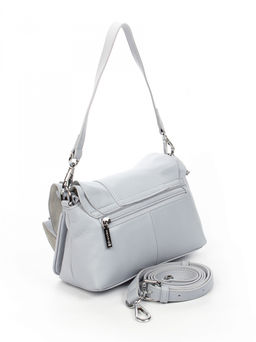 LACCOMA сумка АУ4497-серо-голубой натуральная кожа хлопок