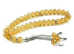 Четки из ювелирного стекла цв.желтый, 25см