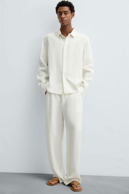100% HEMP RELAXED FIT TROUSERS - Zara фото 23