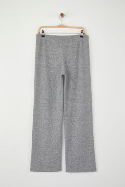 Antrasit Yumos Wide Leg/Genis Paca Baglama Detayl? Esnek Orme Pantolon TWOAW26PL00025