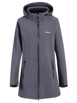 Парка спортивная женская с капюшоном softshell темно-серого цвета 9568TC - Mtforce фото 22