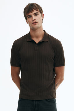 Polo en punto con textura Slim Fit - H&m фото 11