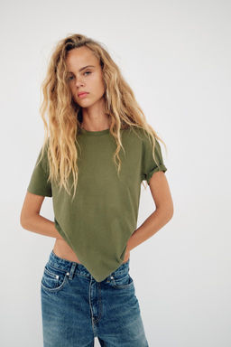 BASIC COTTON T-SHIRT - Zara фото 2