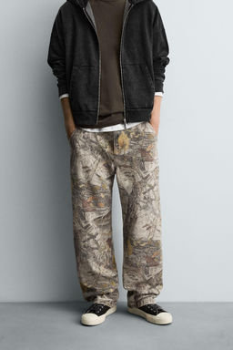 ABSTRACT PRINT CARPENTER TROUSERS - Zara фото 2