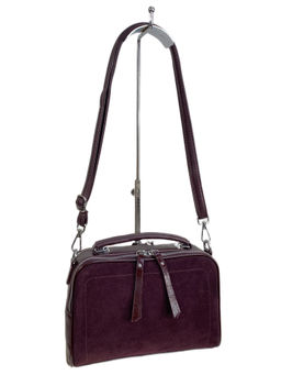 Женская сумка из искусственной кожи и замши, цвет бордовый