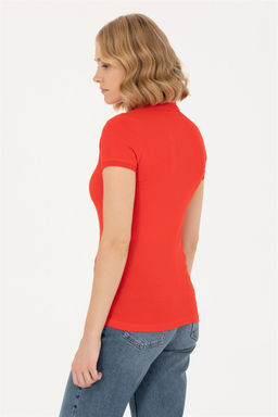 U. S. Polo Assn Женская красная базовая футболка Неожиданная скидка в корзине - U.s. polo assn фото 12