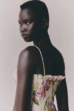 Vestido de tirantes con cuerpo nido de abeja - H&m фото 7