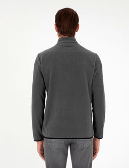 Antrasit Regular Fit Yar_m Fermuarl_ Polar Sweatshirt - Pierre cardin фото 5