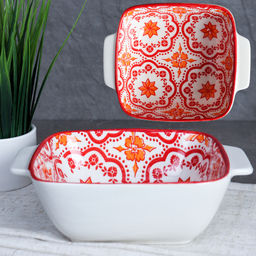 Салатник квадратный 15,5х12,5х5 см с ручками / ZY010 /уп 12/72/_ - Галеонтрейд фото 4