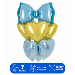 Воздушные шары, букет «Бантик», набор 7 шт.