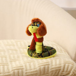 Мягкая игрушка Змея, 10 см, цвет коричневый - Simaland фото 2