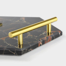 Поднос Magistro Marble, 25×29 см, мрамор, чёрный