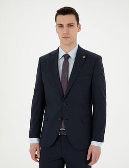 Lacivert Extra Slim Fit Tak_m Elbise