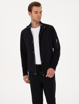 Lacivert Regular Fit Tam Fermuarl_ Sweatshirt - Cacharel фото 3