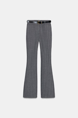 HERRINGBONE FLARE LEGGINGS WITH BELT