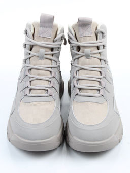 04-WB011-2M GRAY Кроссовки зимние женские (натуральная кожа, 100% шерсть)