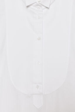 ZW COLLECTION POPLIN SHIRT WITH BIB DETAIL - Zara фото 6