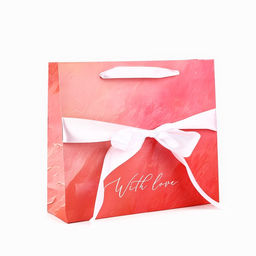 Пакет ламинированный с лентой С любовью, M 30?9?26 см