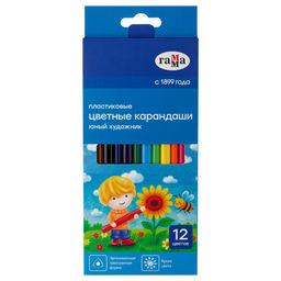 Карандаши ГАММА "Юный художник" 12цв. (PCP12_112025)