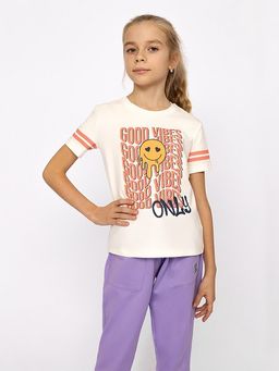 CRB wear/CWJG 63351-21-342 Футболка для девочки,экрю/Ex.Cherubino
