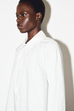 GATHERED PIMA COTTON SHIRT - H&m фото 7
