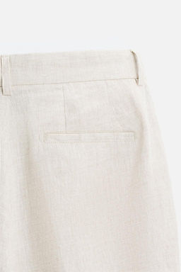 100% LINEN BERMUDA SHORTS - Zara фото 45