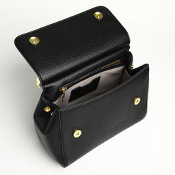 Сумка женская мессенджер TEXTURA на магните, 25×9×17 см, чёрная