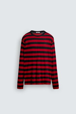 CONTRAST STRIPED T-SHIRT - Zara фото 7